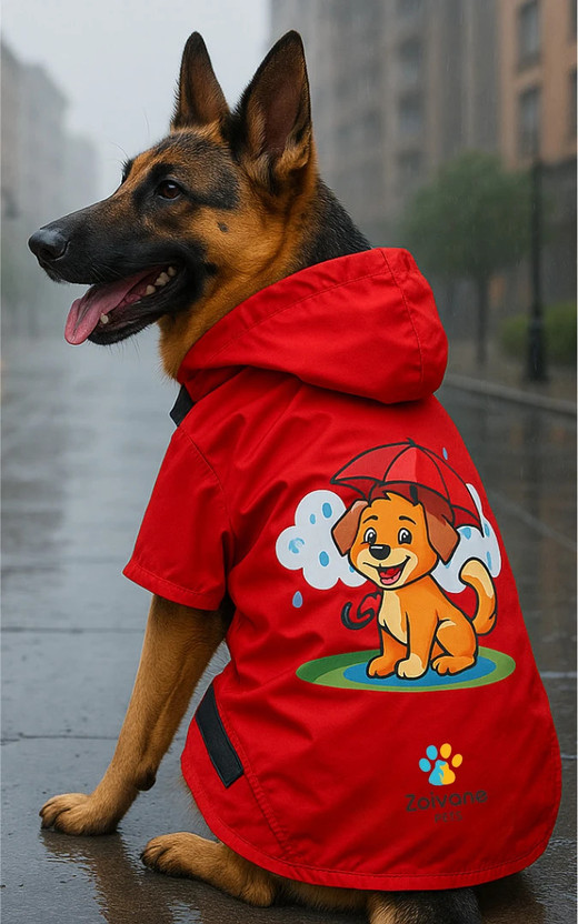 Zoivane Raincoat for Dog(Red)