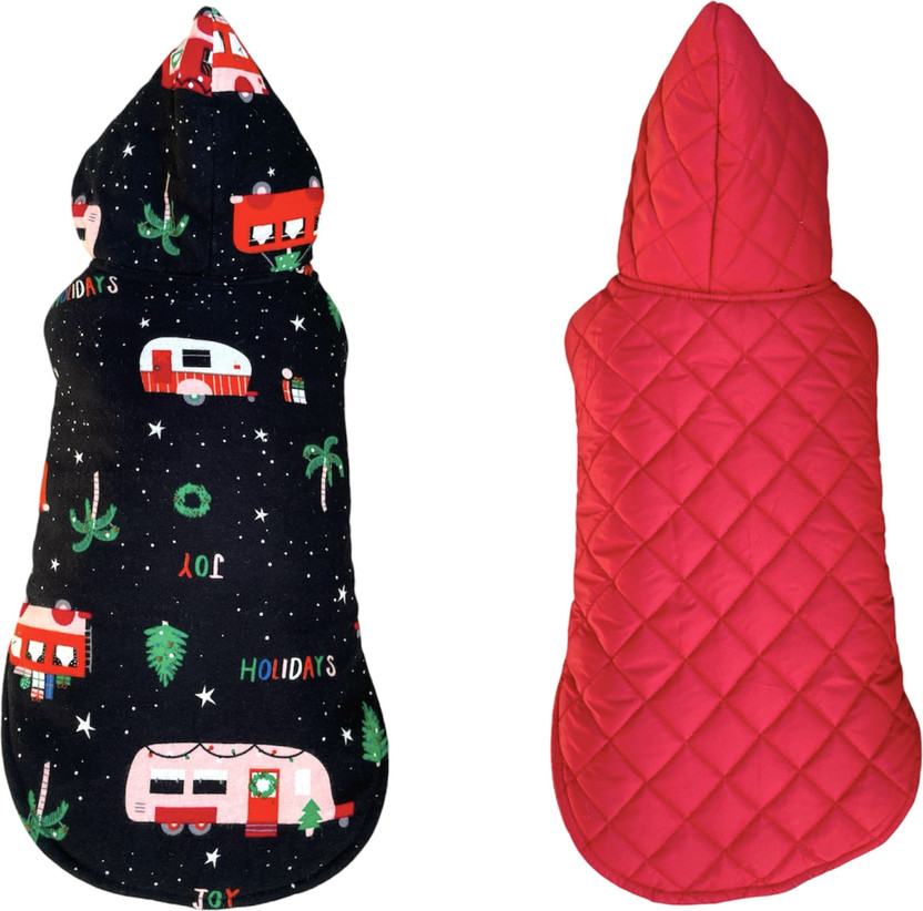 Pets Pets Planet Winter Jacket for Dog, Cat(Black, Red) - Flipkart Deal