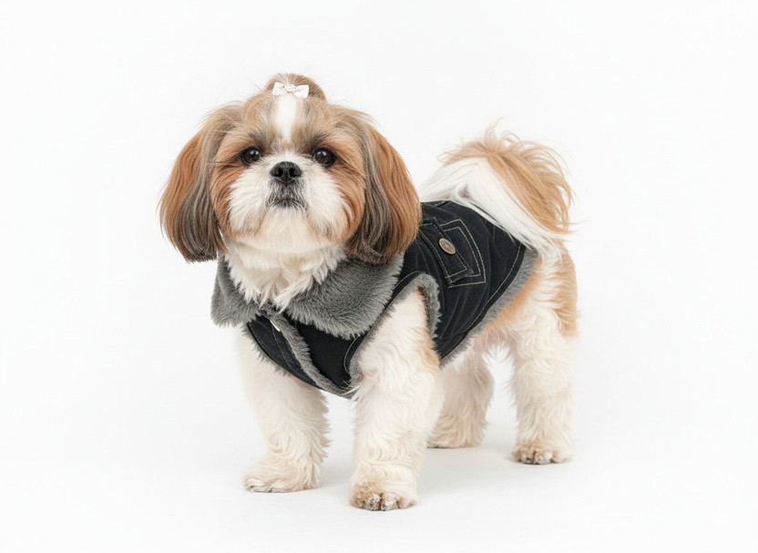 True Shop Winter Jacket for Dog, Cat(black)
