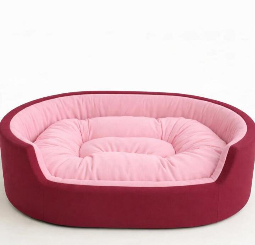 HAVEN STYLISH Luxury Coller Sofas , Beds For Dog And Cat S Pet Bed(Maroon, Pink)