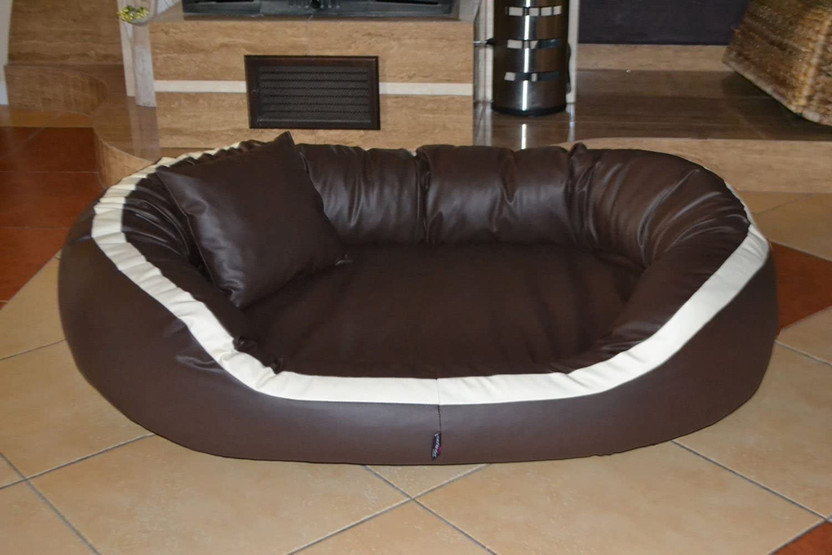 Royals Rore Ultra soft dog & cat Pet bed with fluffy filling XL Pet Bed(Brown dog bed)