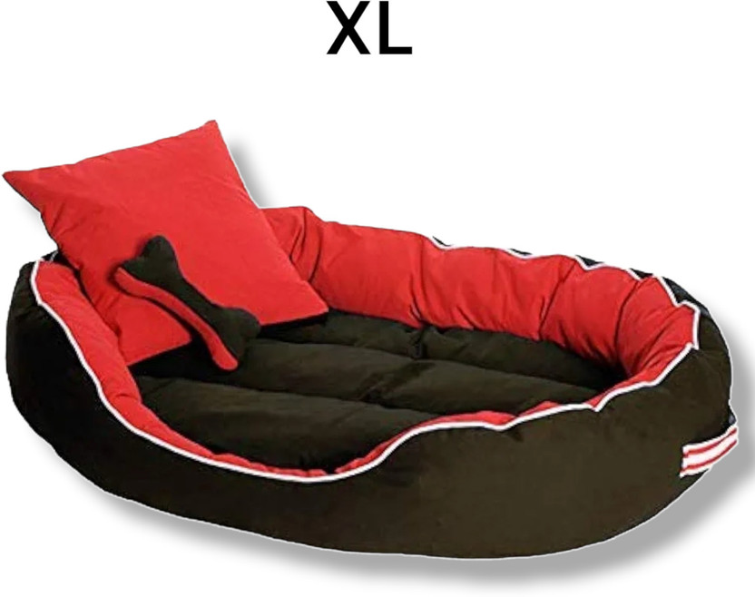 Royals Rore Ultra Soft Dog Bed For All Breed Size XL Pet Bed(Black3)