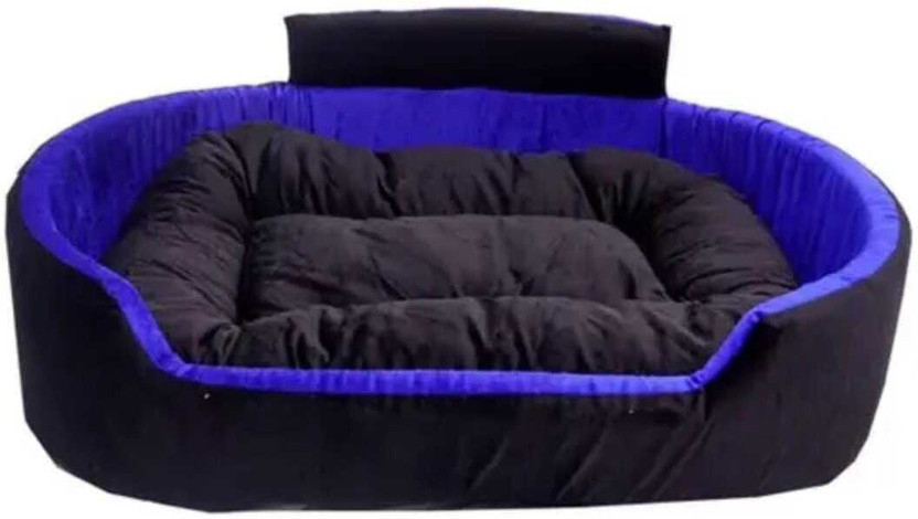 HAVEN STYLISH Luxury Coller Sofas , Beds For Dog And Cat S Pet Bed(Blue, Black)