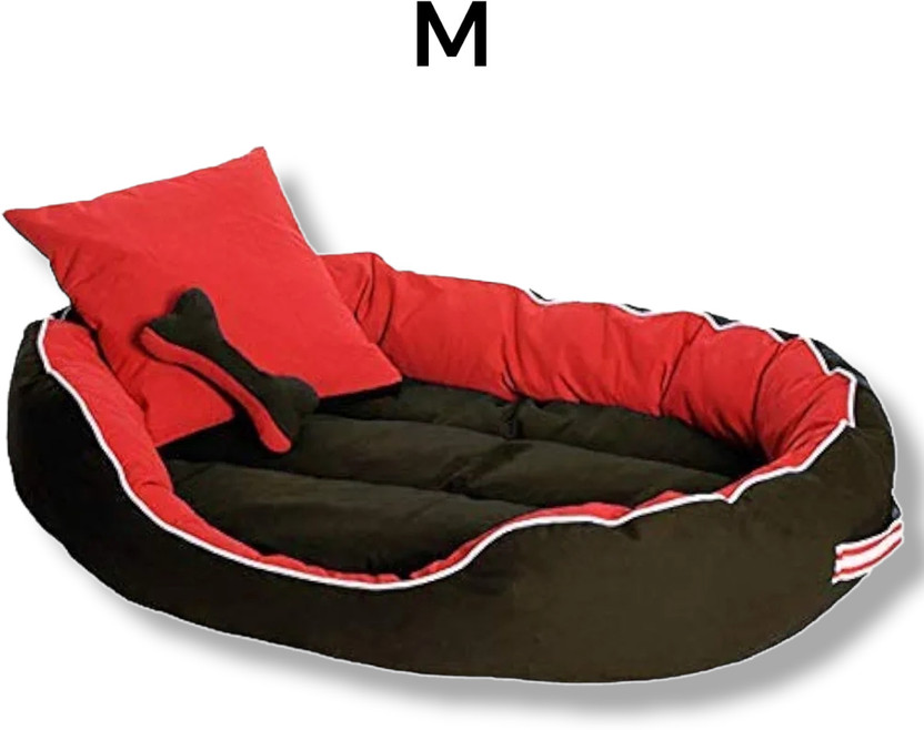 Royals Rore Ultra Soft Dog Bed For All Breed Size M Pet Bed(Black3)