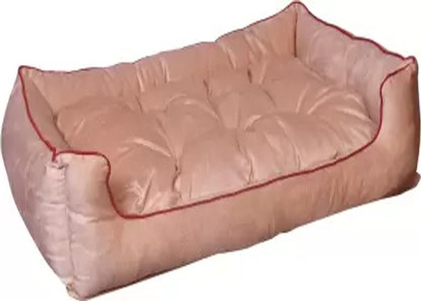 Slatters Be Royal Store PremiumQuality Velvet Luxury Washable DOG Sofa For All Season Sleeping CatPuppy XXXL Pet Bed(Cream)