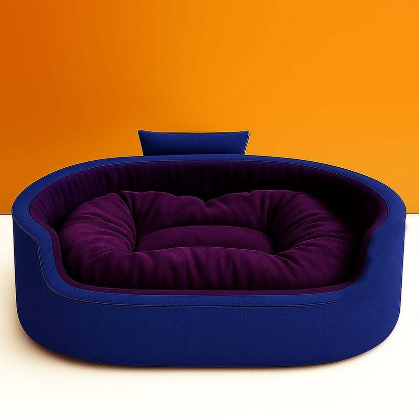TRANDING STYLISH Luxury Coller Sofas , Beds For Dog And Cat S Pet Bed(Blue, Purple)