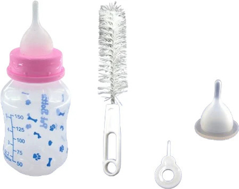 SHOPET Shopet Feeding Milk Bottle –Multi-Color Nursing Feeder Puppies Kittens Goat Plastic Pet Bottle(150 ml Multicolor)