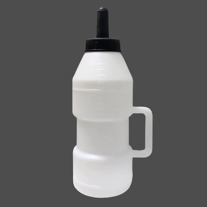 AWESOME STORE 2.5 L Calf Nursing Feeding Milk Bottle With Nipple Handle Cow Cattle Plastic Pet Bottle(2.5 L White)
