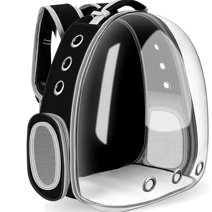 Plushmate Plushmate Black, Grey Backpack Pet Carrier(Suitable For Cat, Rabbit, Dog) - Flipkart Deal