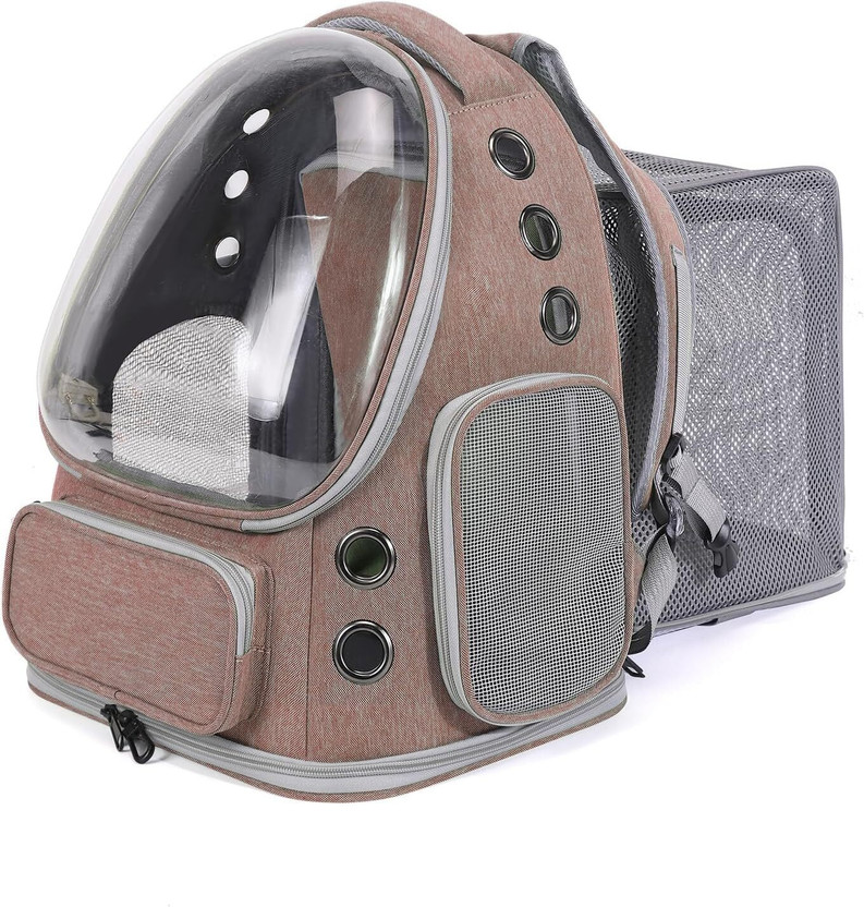 PARNER PARNER Cat Backpack Carrier Transparent Foldable Travel Bag Brown Expandable Expendble- Brown Backpack Pet Carrier(Suitable For Dog, Hamster, Mouse, Rabbit, Cat) - Flipkart Deal