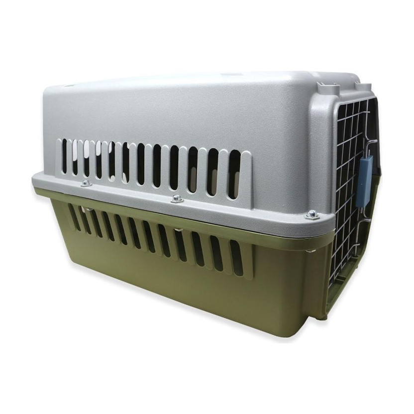 Plushmate Plushmate Heavy Duty Plastic Handle Portable Pet Travel Carrier Cage & Kennel House Grey, Green Basket Pet Carrier(Suitable For Cat, Rabbit, Dog) - Flipkart Deal