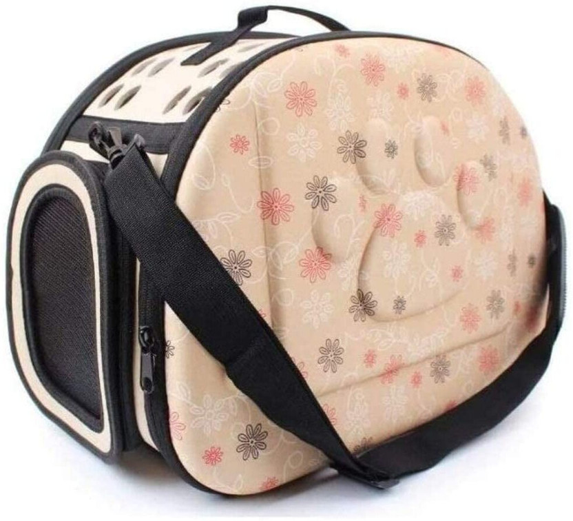 PSK PET MART Tote Sling Bag Handbag Travel Approved (Beige) Beige Airline Pet Carrier(Suitable For Dog, Cat)