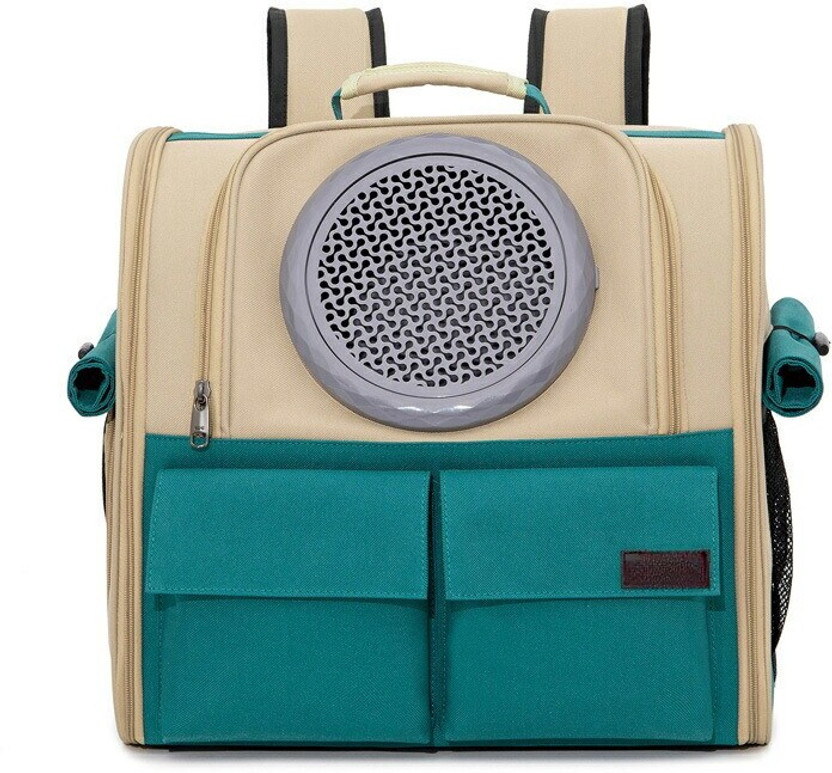 PetJoy Pet Carrier Backpack for Dogs, Breathable Travel Bag Portable Foldable Pet Bag, Blue Backpack Pet Carrier(Suitable For Dog, Cat, Rabbit)