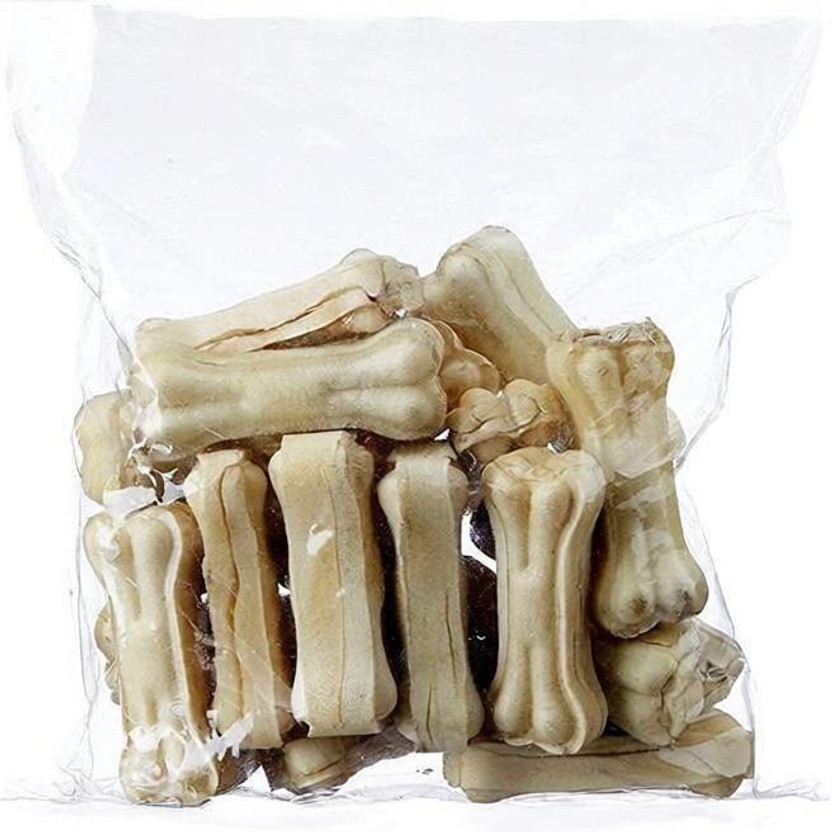 PETBUDDIES WORLD Pet Food & Supplies Bones White Dog Chew (3 inch) Beef Dog Chew(500 g, Pack of 1)