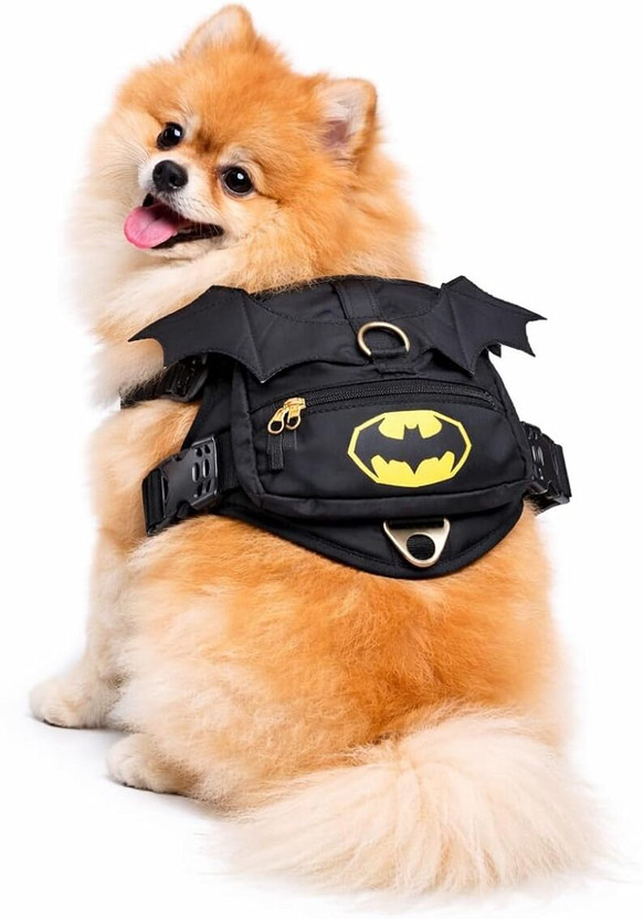 Tobby&yuki Batman Premium Dog And Cat Harness Dog & Cat NA Harness(Small, Black)