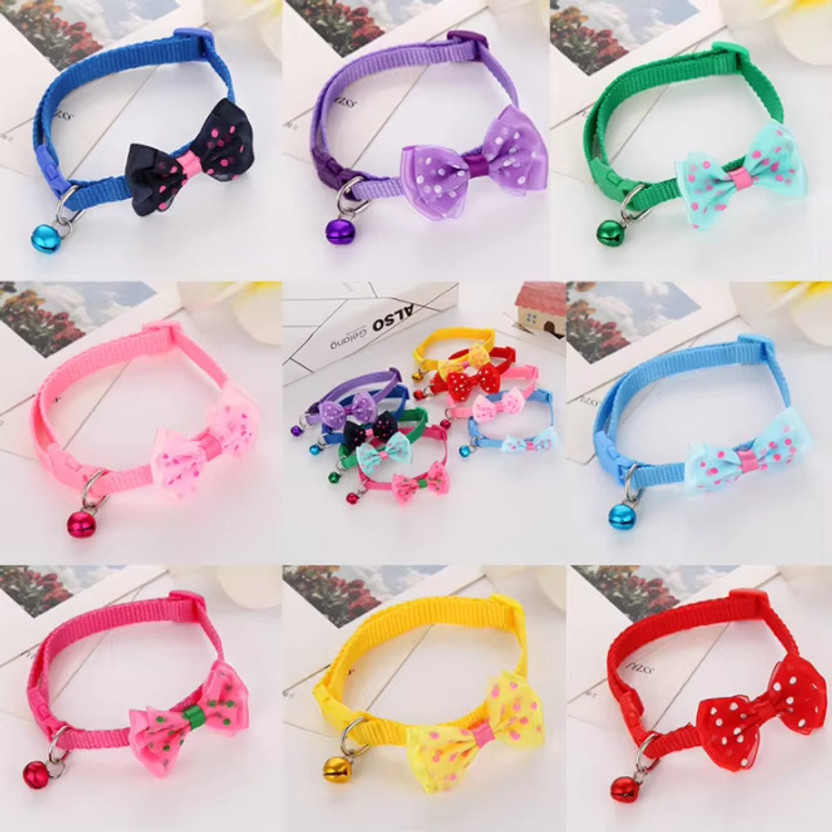 CottonCat CottonCat Bow Cat Collar with Bell Adjustable Soft Kitten Collar Cat Everyday Collar(Small, Pink) - Flipkart Deal