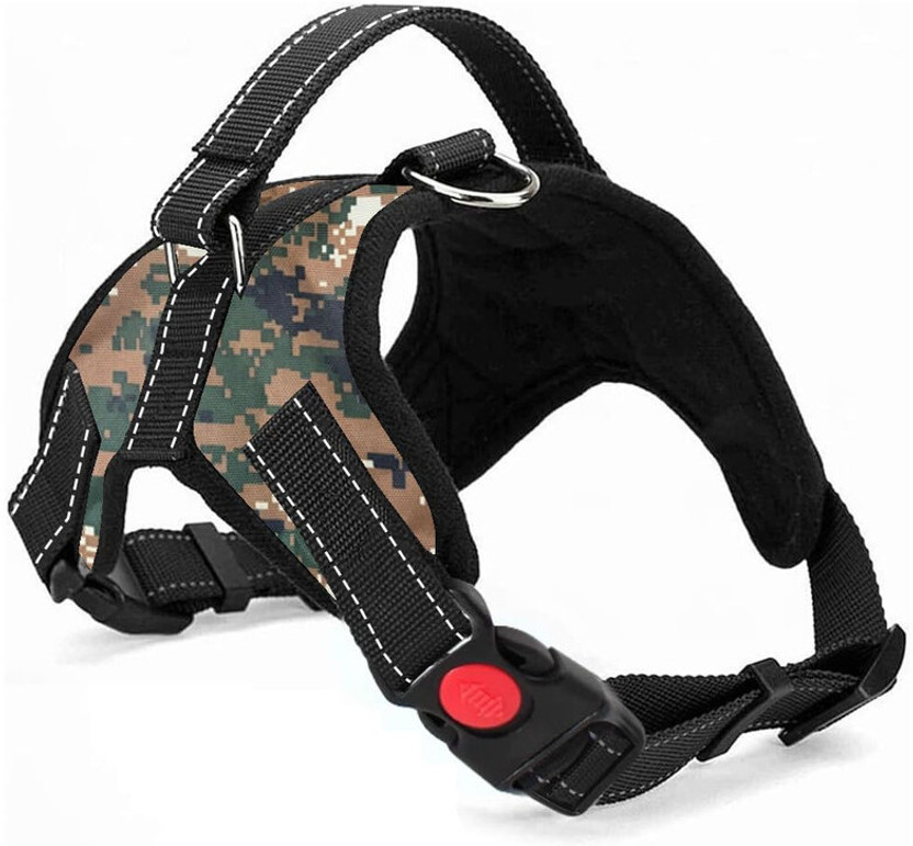 Berlin's Adjustable Dog Harness with D-ring/Soft Padded Dog Harness/Camouflage Harness Dog Buckle Harness(Medium, Camouflage)