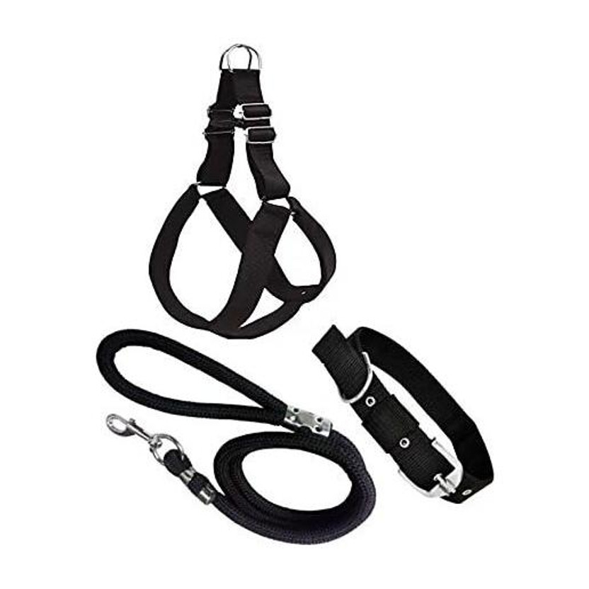 SENAPATI Dog Harness & Leash(Large, Black)
