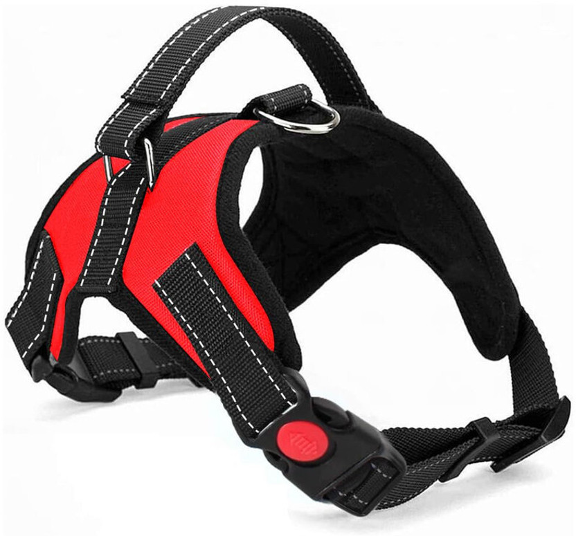 Berlin's Adjustable Dog Harness with D-ring/Soft Padded Dog Harness/Camouflage Harness Dog Buckle Harness(Extra Large, Red)