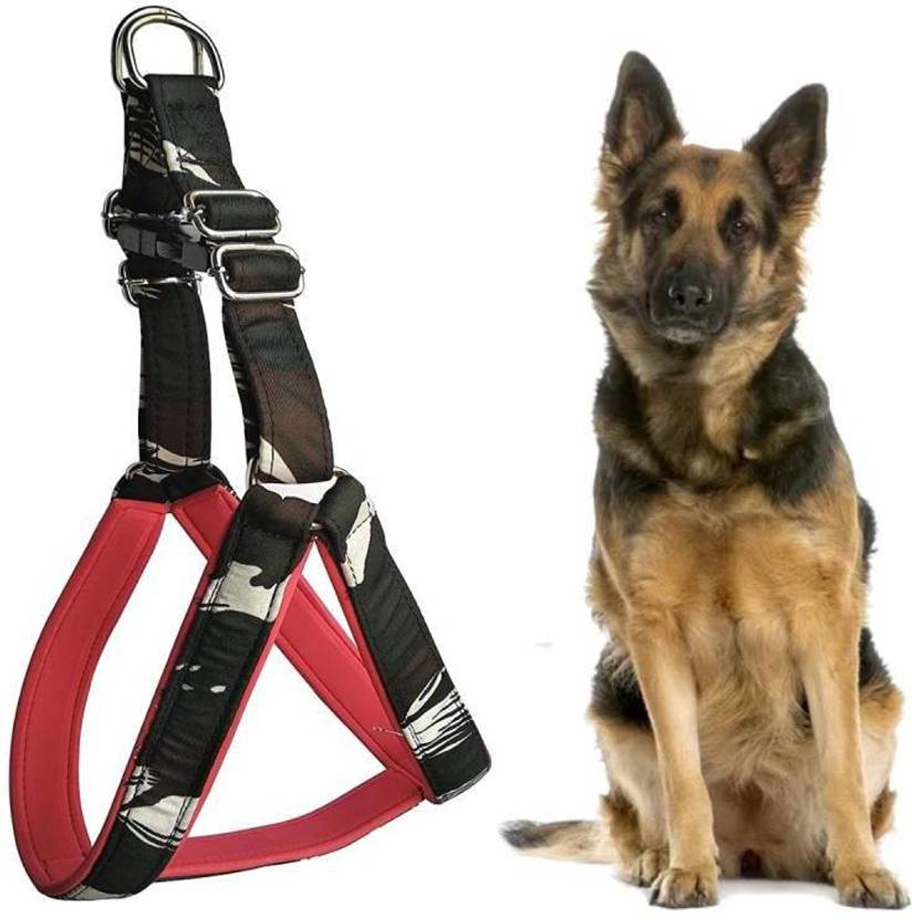 Hundur Store Padded Designer 1.5 inch Adjustable Dog Chest Belt Harness Dog Standard Harness
