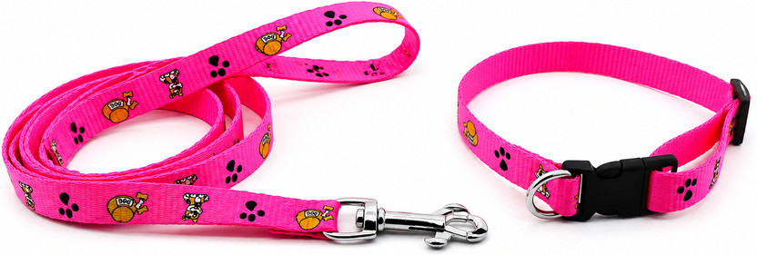 Petworld Leash collar set Dog & Cat Collar & Leash(Medium, MULTICOLOR)