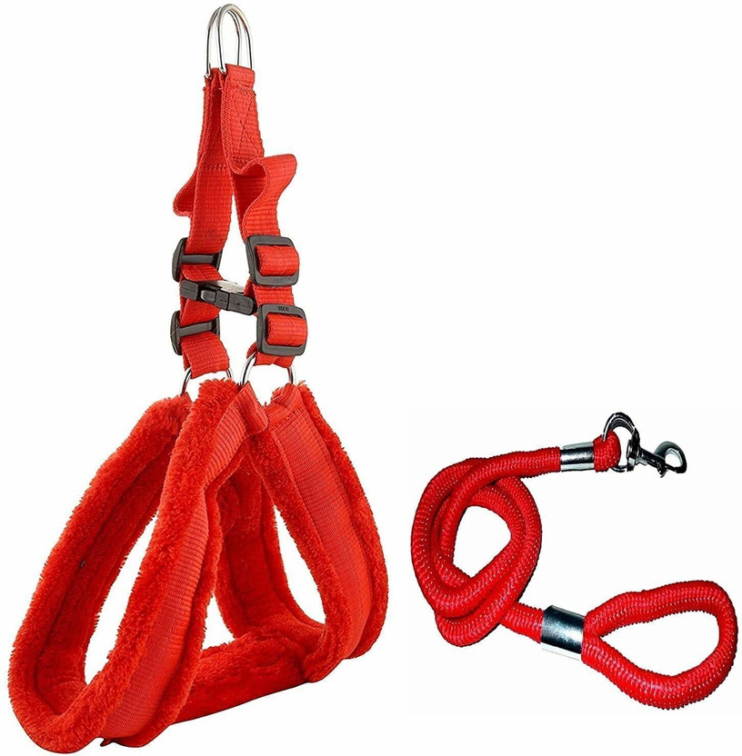Smart Doggie Smart Doggie Dog Choke Free and Pulling For Small Dog Dog Harness & Leash(Small, Red)