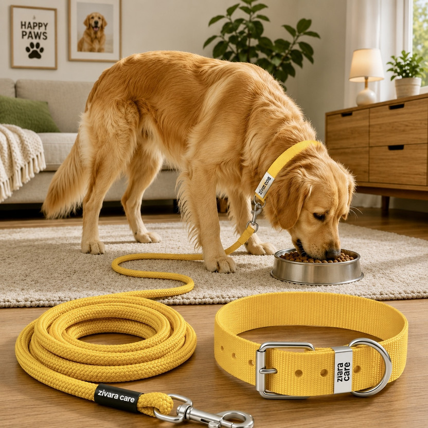 ZIVARA ZIVARA CARE Zivara Care Dog Coller & Leash Combo Dog Collar & Leash(Large, Yellow) - Flipkart Deal