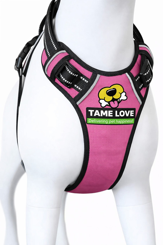 Tame Love Premium Quality Padded Chest Belt Heavy Duty Soft material Dog Safety Harness(Small, Pink)