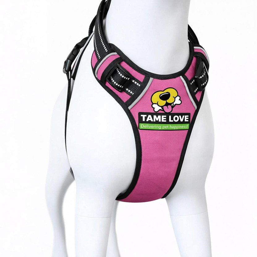 Tame Love Premium Quality Padded Chest Belt Heavy Duty Soft material Dog Safety Harness(Small, Pink)