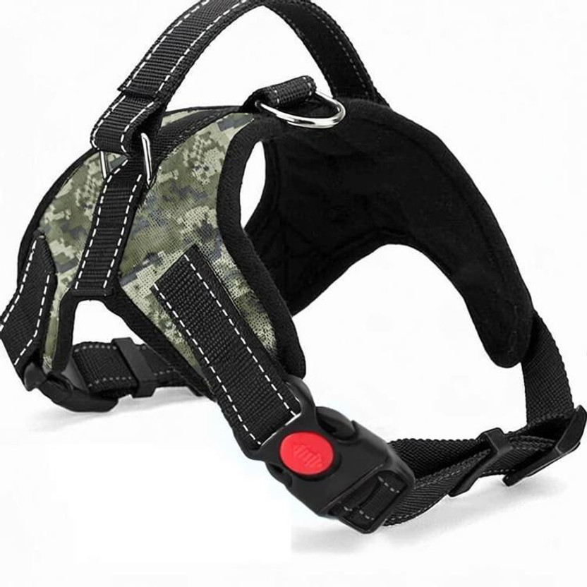 Berlin's Adjustable Dog Harness with D-ring/Soft Padded Dog Harness/Camouflage Harness Dog Buckle Harness(Extra Large, Military)