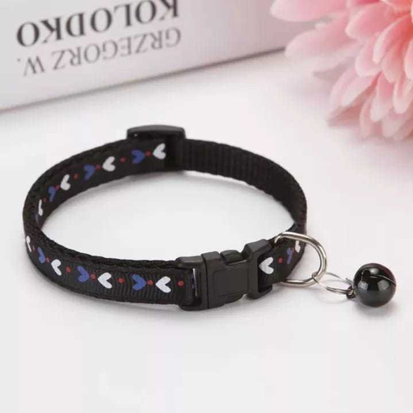 Litvibes Collar With Bell,Kitten Kitty & Small Dog Soft,Safe,Breakaway For Cats & Puppies Dog & Cat Everyday Collar(Small, Black)