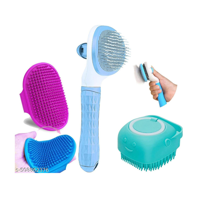 Pringo Shampoo- palm (3 Items) Slicker Brushes for  Dog & Cat, Dog, Cat