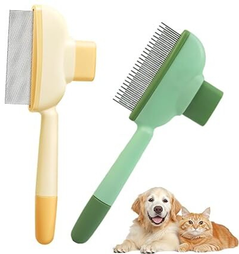 clicklance clicklance Pet Grooming Brush for Dogs&Cats|Self Cleaning Hair Removal Comb|Deshedding Tool Basic Comb for  Dog, Cat - Flipkart Deal