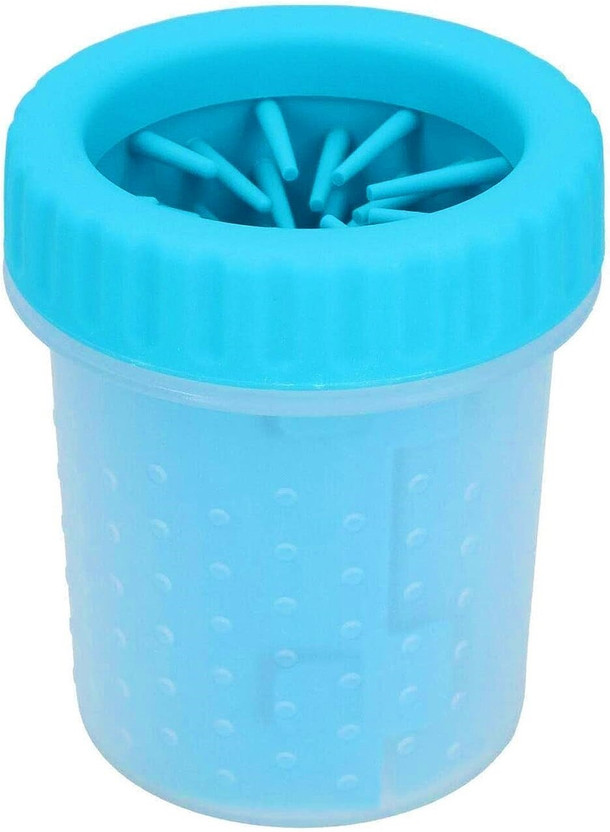 W9 Pet Products MudBuster Silicon Plastic Portable Dog Paw Cleaner-Large Plain/ Bristle Brushes for  Dog