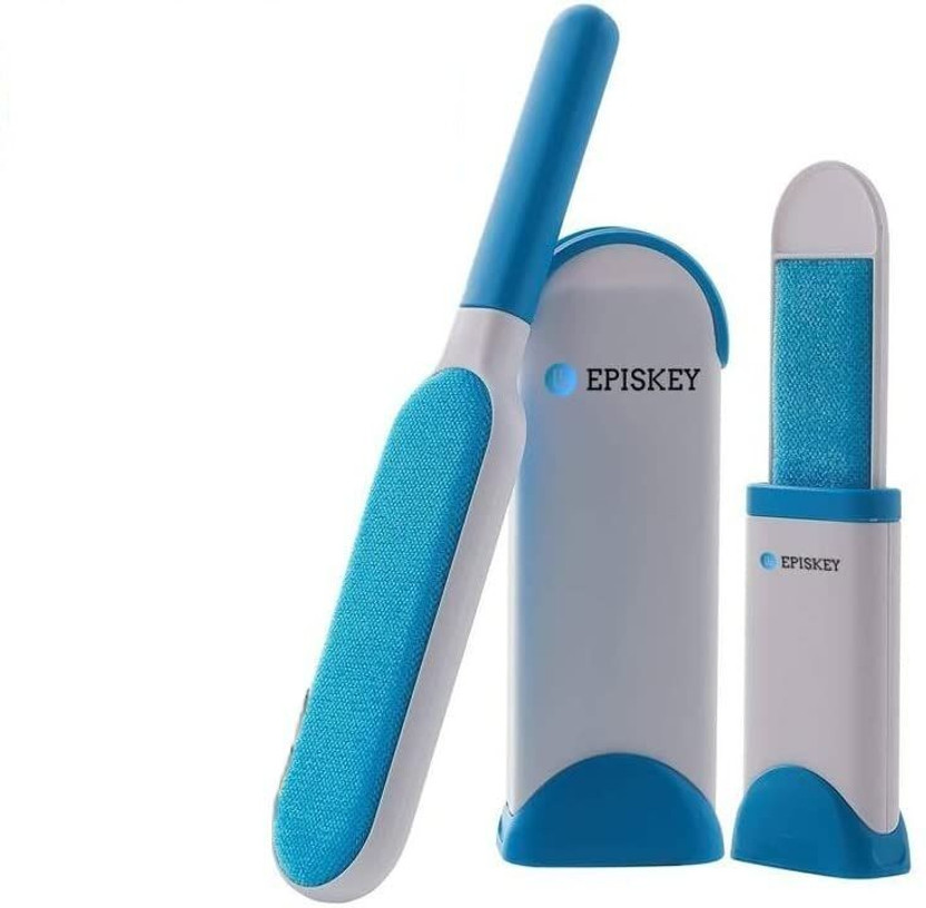 Episkey Pet Hair Remover Brush Sided Lint Brush with Self Cleaning Base Fur Removal Basic Comb for  Dog, Cat, Horse, Cow, Monkey, Rabbit