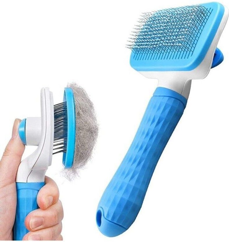 Pringo PP-001 pet comb blue Slicker Brushes for  Dog & Cat, Dog, Hamster, Cat