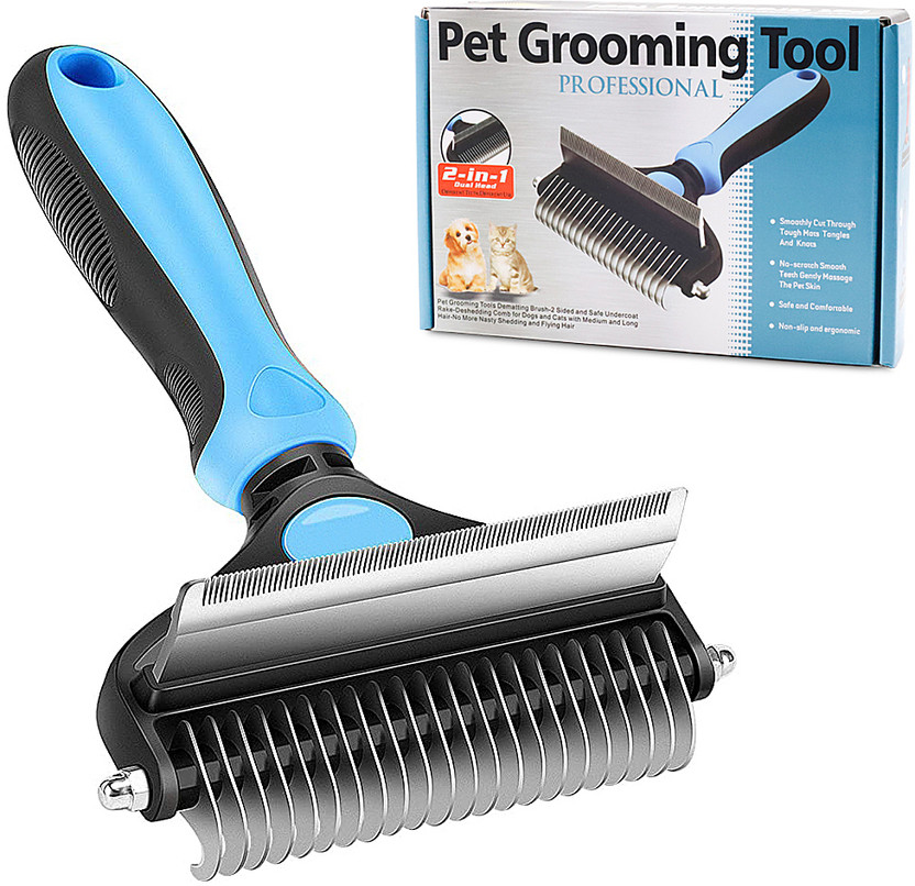 SUPVOX 2 in 1 Dog Brush Dogs Comb Dog Grooming Kit Pet Brush Basic Comb for  Dog & Cat