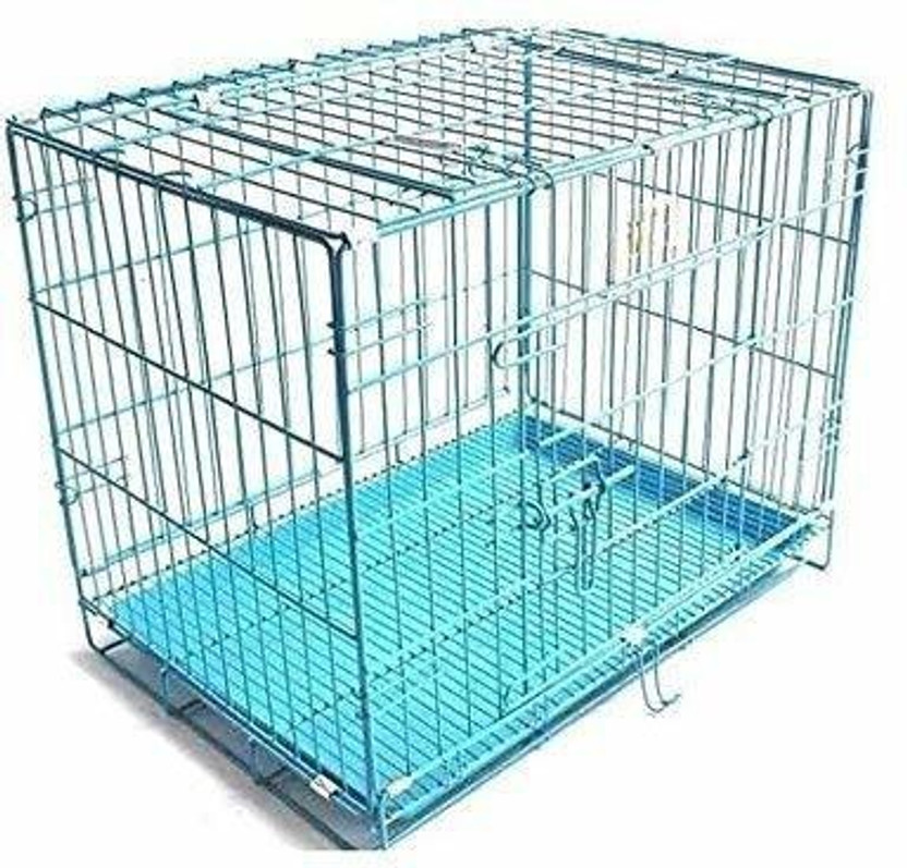 Pawwfect 36 Inch Double Door Dog Cage with Removable Plastic Tray - Suitable for Adult Bird, Cat, Chameleon, Dog, Ferret, Guinea Pig, Hamster, Monkey, Rabbit, Snake, Squirrel, Turtle Cage