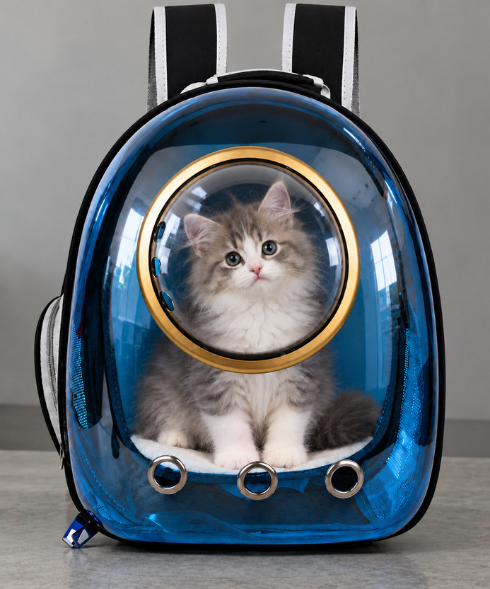 Eazisolution Eazisolution Transparent Pet Carrier Backpack for Cats & Small Dogs | Travel Bag Soft Crate Pet Crate - Flipkart Deal