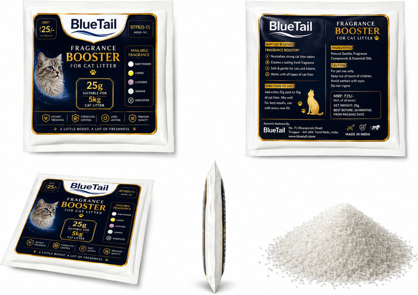 Bluetail Lemon, Lavender, BabyPowder Deodorizer(25 g, Pack of 2)