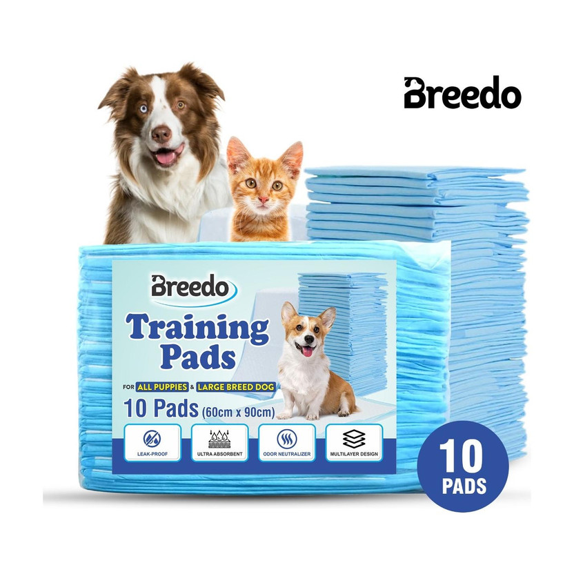 Breedo Breedo Regular Training Puppy Potty ,Toilet Pads for Dogs (60 X 90 cm) 10 Piece Disposable Dog Diapers(Pack of 10 XL) - Flipkart Deal