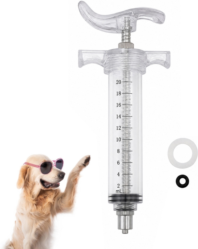 SAFURE 20ml Livestock Drenching Syringe – Multipurpose Feeding & Medical Injector Pet First Aid Kit(1 Pieces)