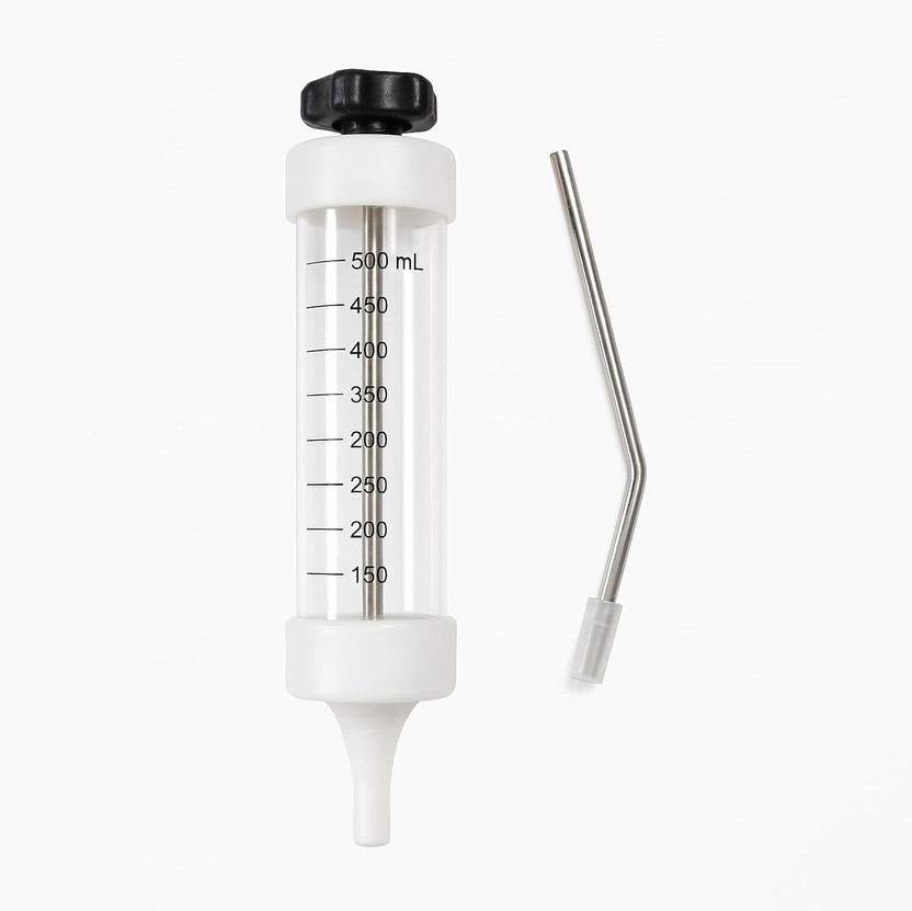 SAFURE 500ml Livestock Syringe with Nozzle – Multipurpose Feeding & Medical Injector Pet First Aid Kit(1 Pieces)
