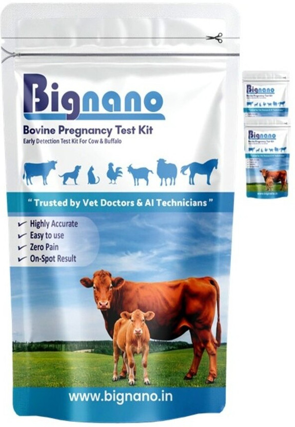 Bignano Bovine Pregnancy Test Kit - 2 Tests Pet First Aid Kit(2 Pieces)
