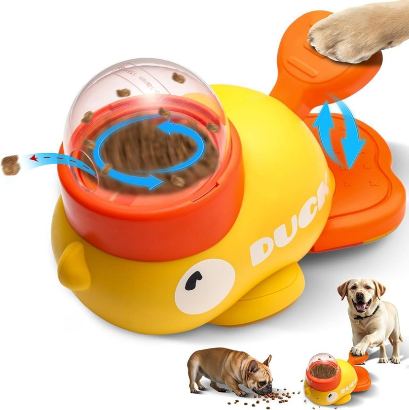 SMARTYWOMEN Dog Food Dispensing Toy with Paw Button Training & Boredom Relief Pet Toy Pet Food Dispenser(400 g)