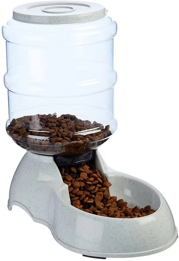 Amulakh Automatic Plastic Pet Food Feeder Replenish Eating Bowl Storage Container Self Pet Food Dispenser(350 g)
