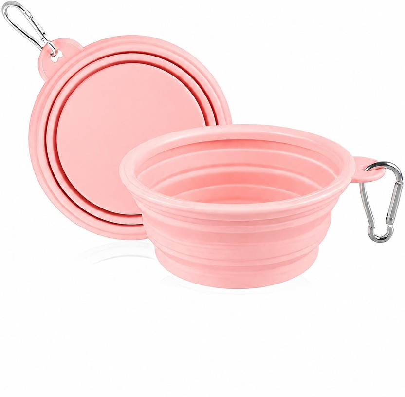HARVA Travel Pet Bowl, Foldable Silicone Food & Water Dish for Dogs & Cats Pet Food Dispenser(500 g)