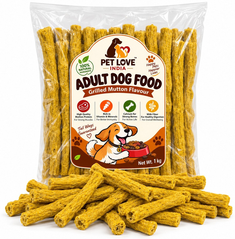 PETLOVEINDIA PETLOVEINDIA KJ04 Meat 1 kg Dry Adult, Senior, Young Dog Food - Flipkart Deal