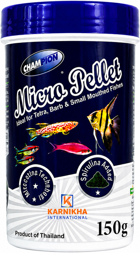 KARNIKHA INTERNATIONAL Champion Micro Pellet Fish Food 150g 0.15 kg Dry All Life Stages Fish Food