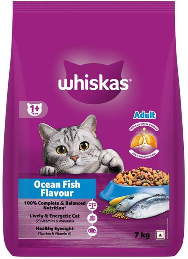 Whiskas (1+ Years) Fish 7 kg Dry Adult Cat Food